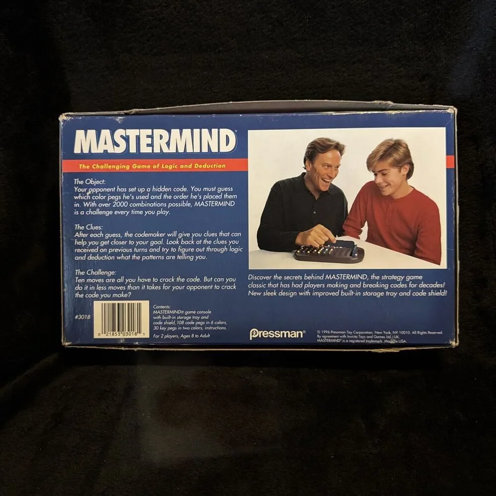 Mastermind Pressman 1996 Vintage Strategy Logic Game 3018